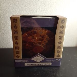 GORGEOUS NEW IN BOX 6" Wooden Mayan Calender.